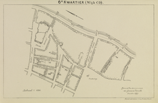 214227 Plattegrond van het 6e Kwartier (wijk C D) te Utrecht, het terrein tussen de Waterstraat / Oudegracht Weerdzijde ...